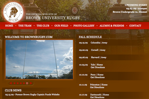 Featured Web site: www.brownrugby.com Featured Web site: www.brownrugby.com