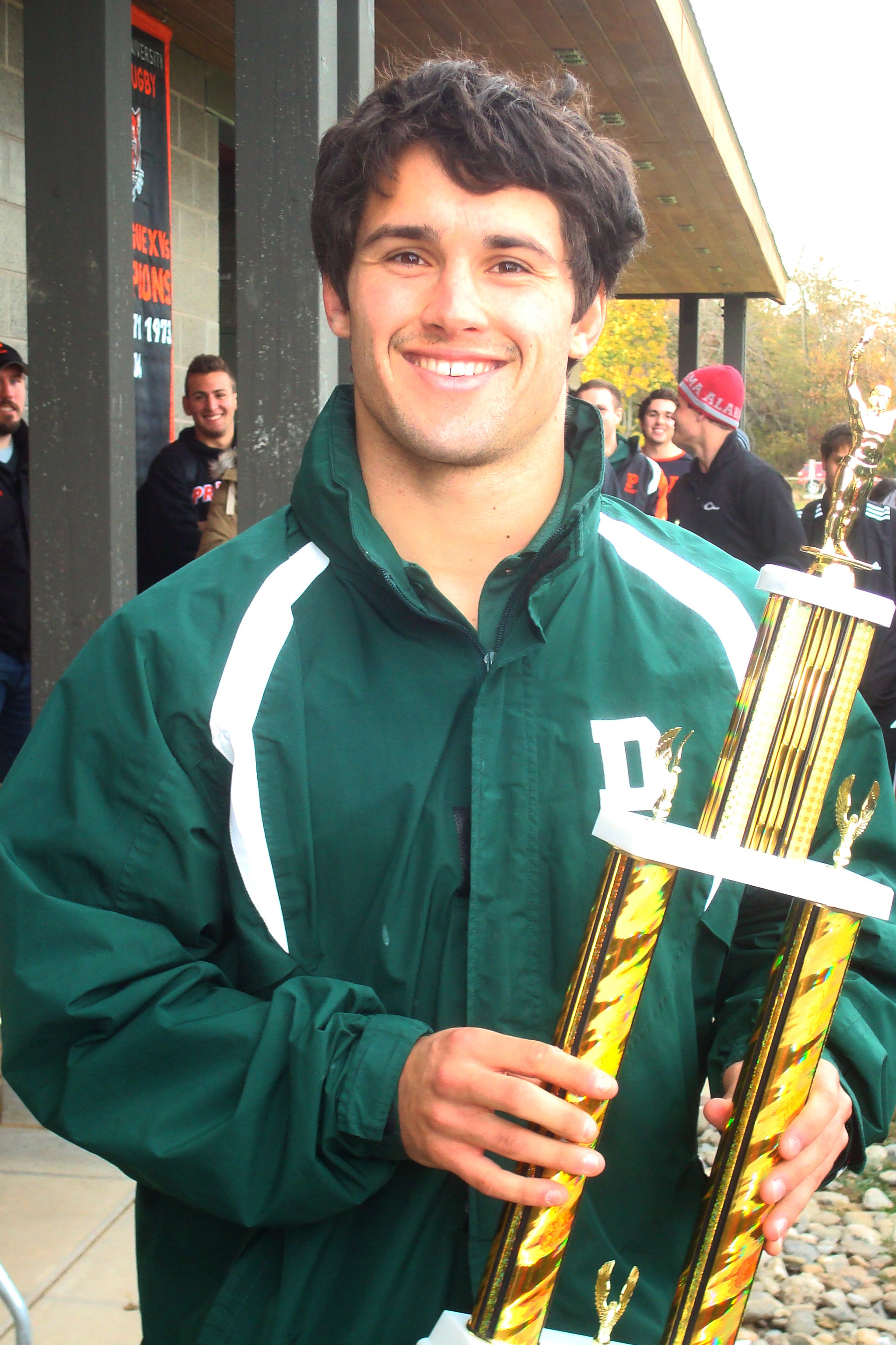 Dartnouth's Madison Hughes with the first place trophy