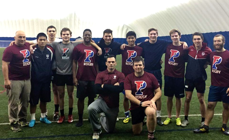 Penn sevens team with coaches.