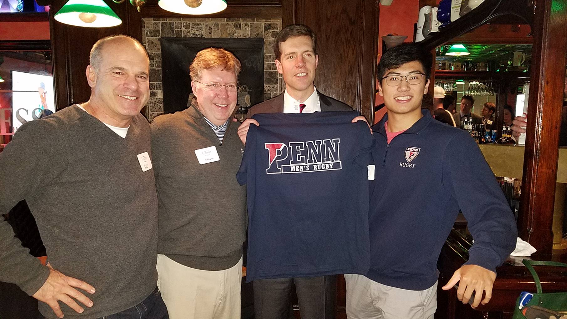 Ross Engelman, Tom Lamb, Coner Lamb, Penn Rugby President: Nathan Xu