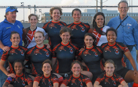 Princeton women at USA Rugby 7s in Texas