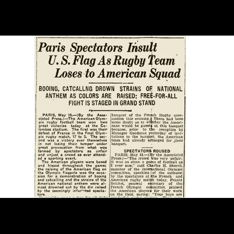 USA Team 1924 Olympic Stadium Paris