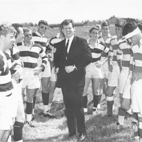 Former Harvard rugger Senator Ted Kennedy