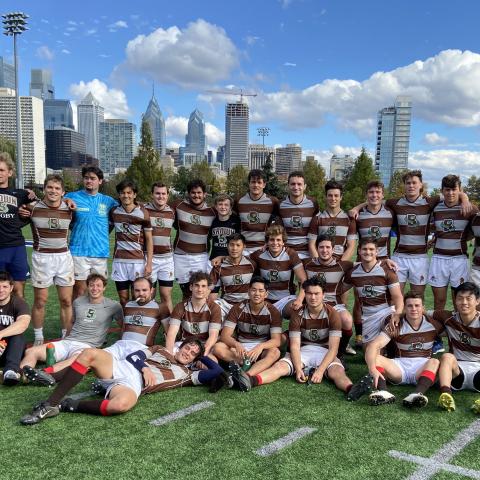 Brown men's rugby in Penn Park