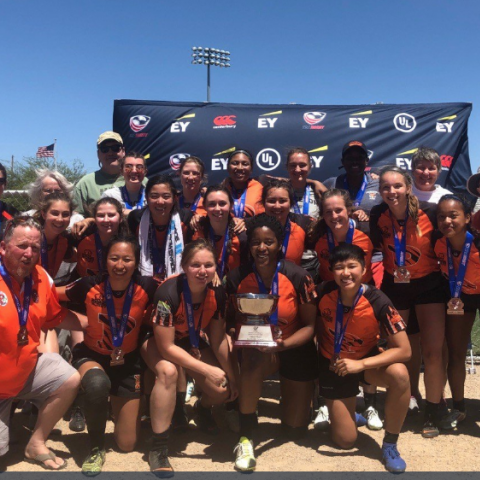 Princeton women's rugby take home hardware at the USA Rugby National 7s tournament