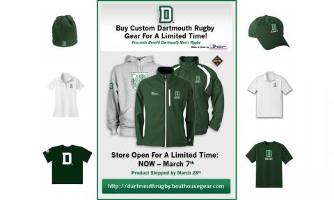 Dartmouth Gear available - proceeds benefit Dartmouth Rugby