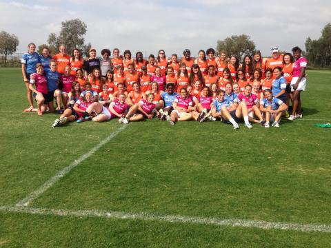 PUWRFC and USA Womens 7s Team at Olympic Training Center