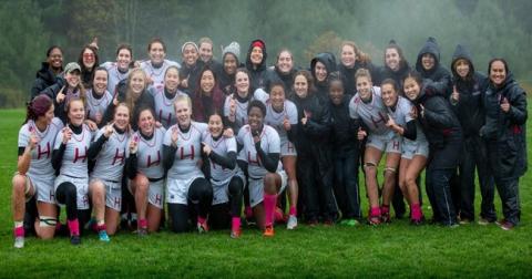 Harvard women's rugby team (6-1) defeated unbeaten Dartmouth (6-1)
