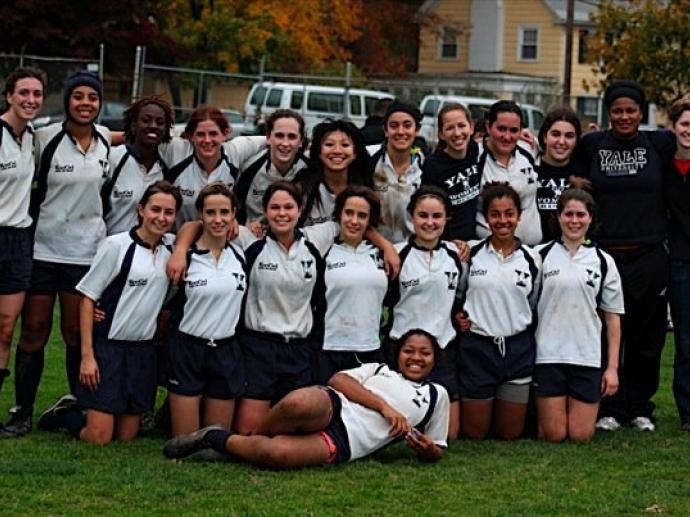 team photo yale women's rugby