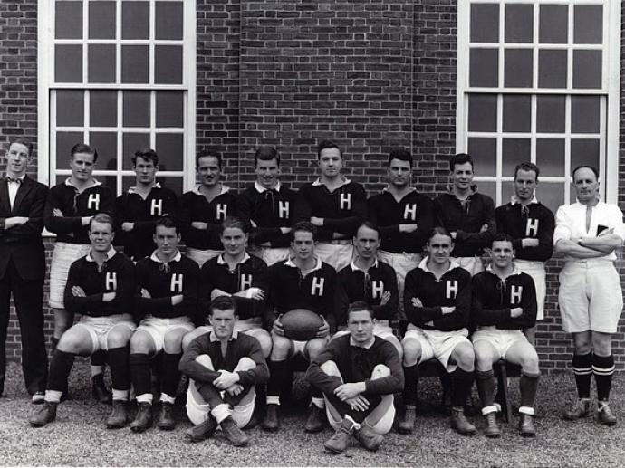 Harvard Men's Rugby team in 1942