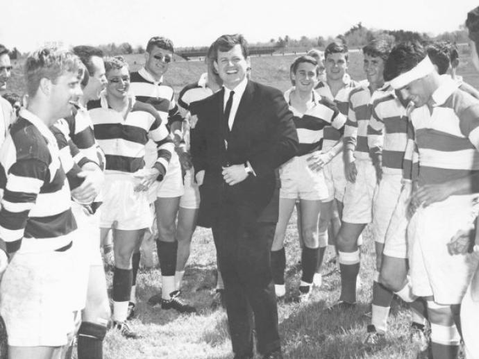 Former Harvard rugger Senator Ted Kennedy