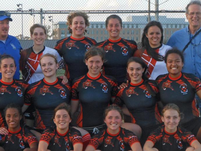 Princeton women at USA Rugby 7s in Texas