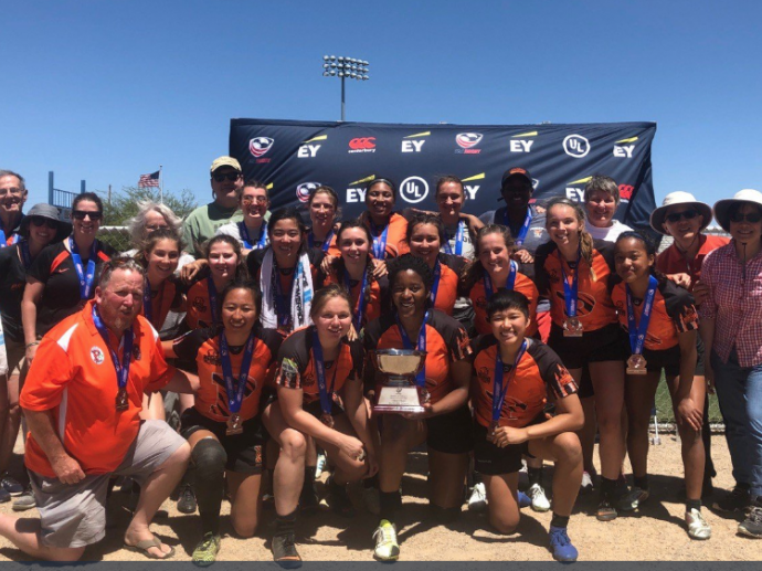 Princeton women's rugby take home hardware at the USA Rugby National 7s tournament